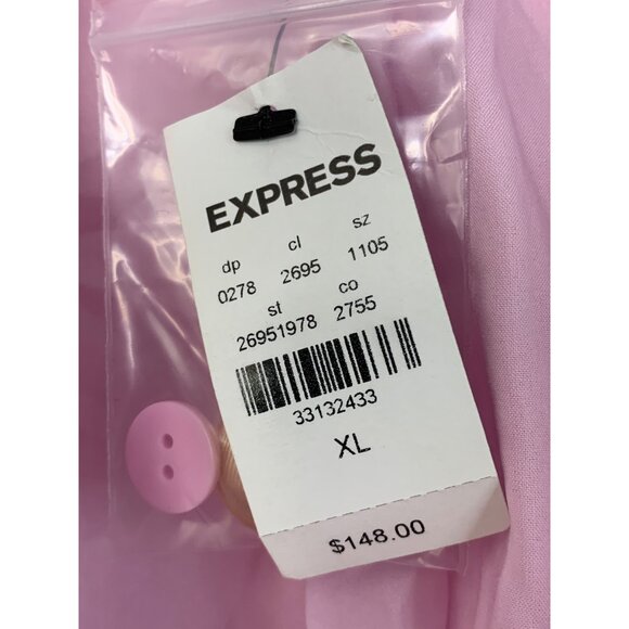 Express Womens Pink Double-Breasted Tweed Cropped Blazer Jacket XL NWT 7763 - Picture 5 of 8